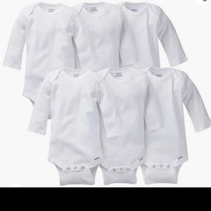 6 Pack Gerber Baby Long-sleeve Onesies Bodysuit